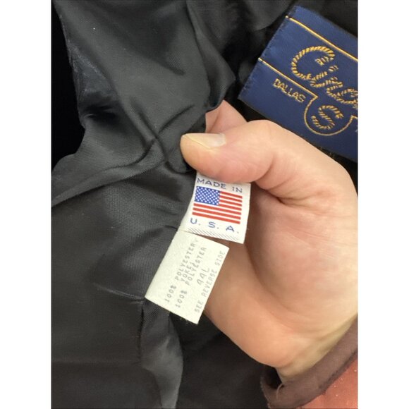 Circle S Men 44L Tall Black Western Blazer Sports Coat Cowboy USA - Picture 6 of 7